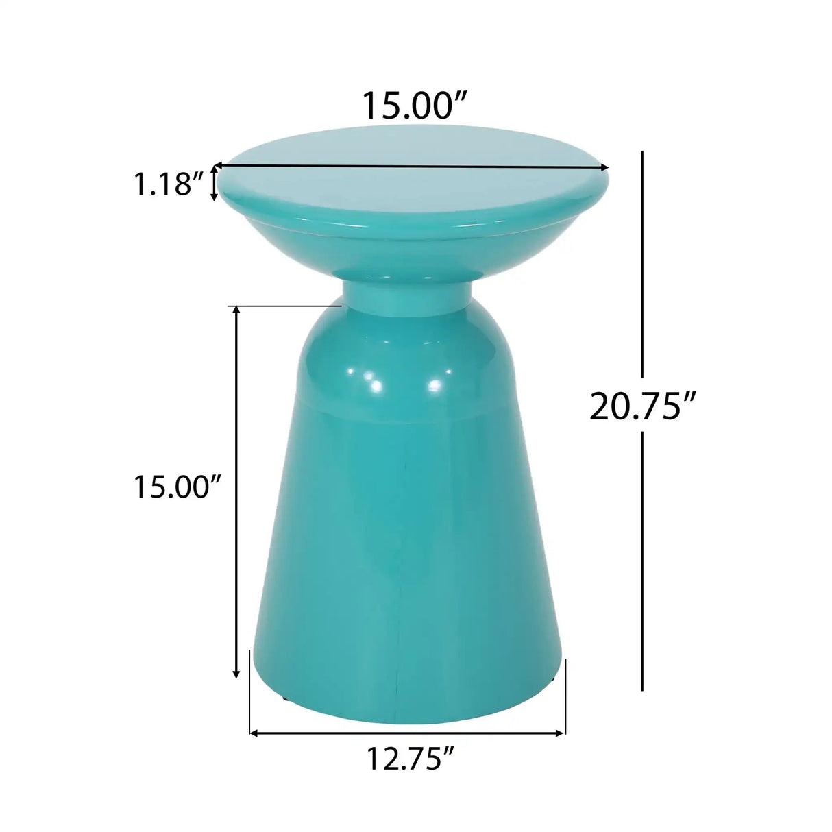 Outdoor Modern Metal End Large Table - Best Buy Furniture