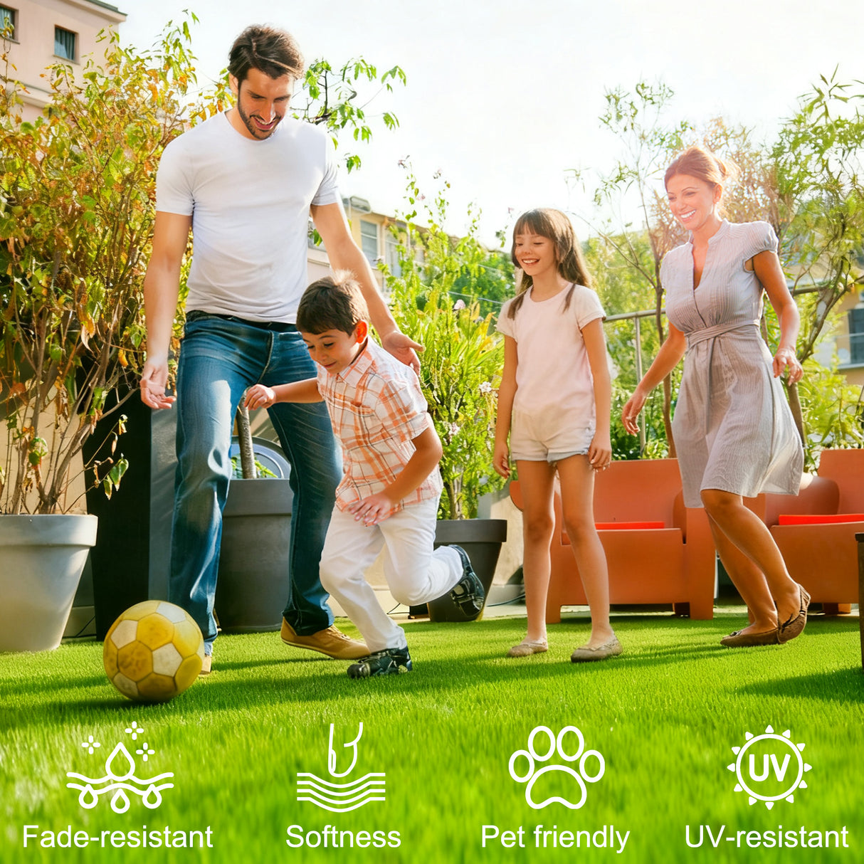 6FTX10FT Outdoor Artificial Grass Runner Rug