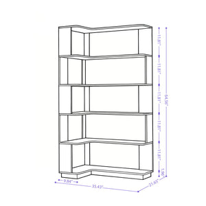 L-Shaped Corner Bookshelf
