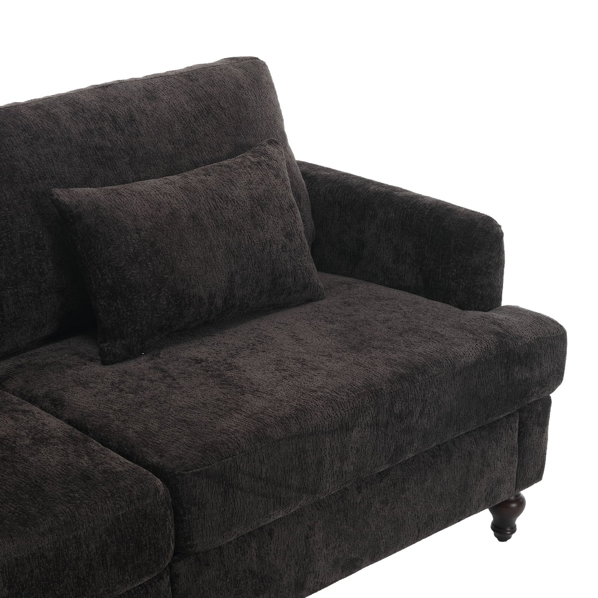 Mid Century Modern Fabric Loveseat Sofa, 2 Seat Upholstered Couch