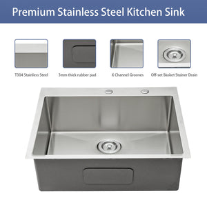 Topmount Stainless Steel Kitchen Sink