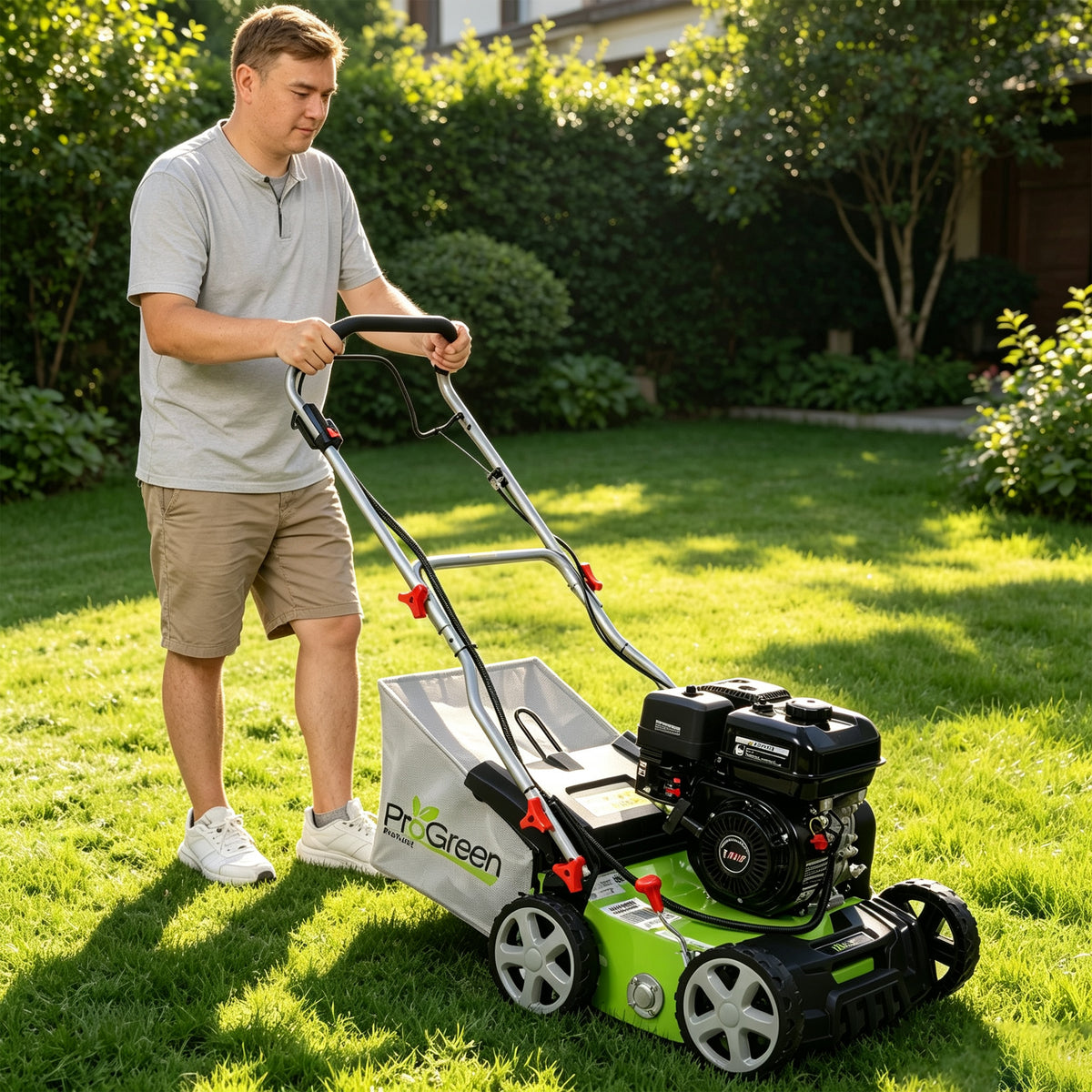 Progreen Gasoline Engine Scarifier 2in1 Dethatcher/Scarifier