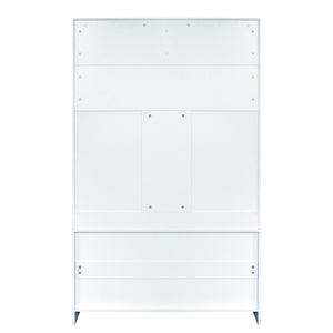 Entryway Bench With Coat Rack, 3 In 1 Design And Adjustable Shelves