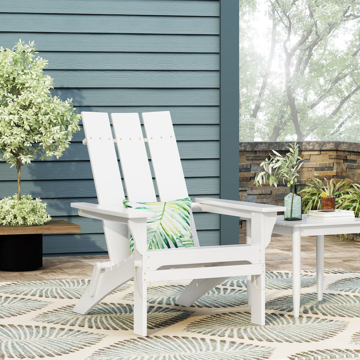 Aurascape Outdoor Comfort Foldable Adirondack Chair