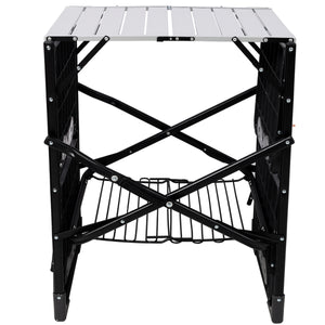 Folding Camping Kitchen Table - Portable Outdoor Cooking Station