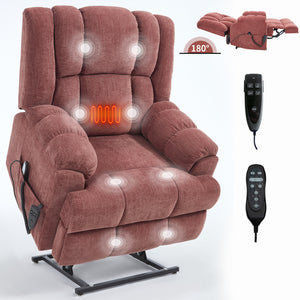 Dual Motor Heat Massage Electric Power Lift Recliner