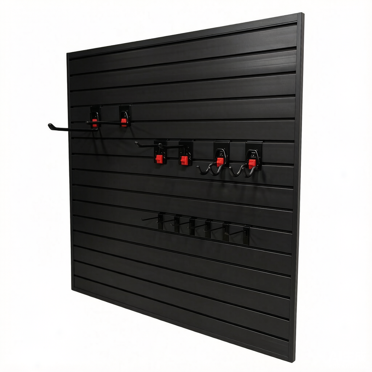 PVC Slatwall Panel Kit, 4x4ft Garage Wall Storage System