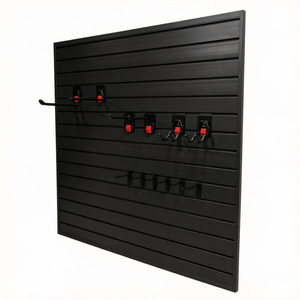 PVC Slatwall Panel Kit, 4x4ft Garage Wall Storage System