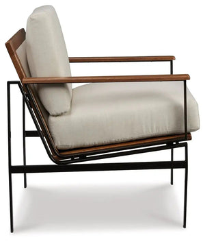 Tilden - Accent Chair - Ivory / Brown
