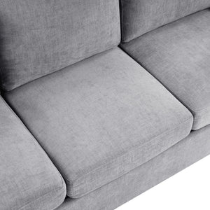 Modern 3 Seater Sofa With Curved Backrest