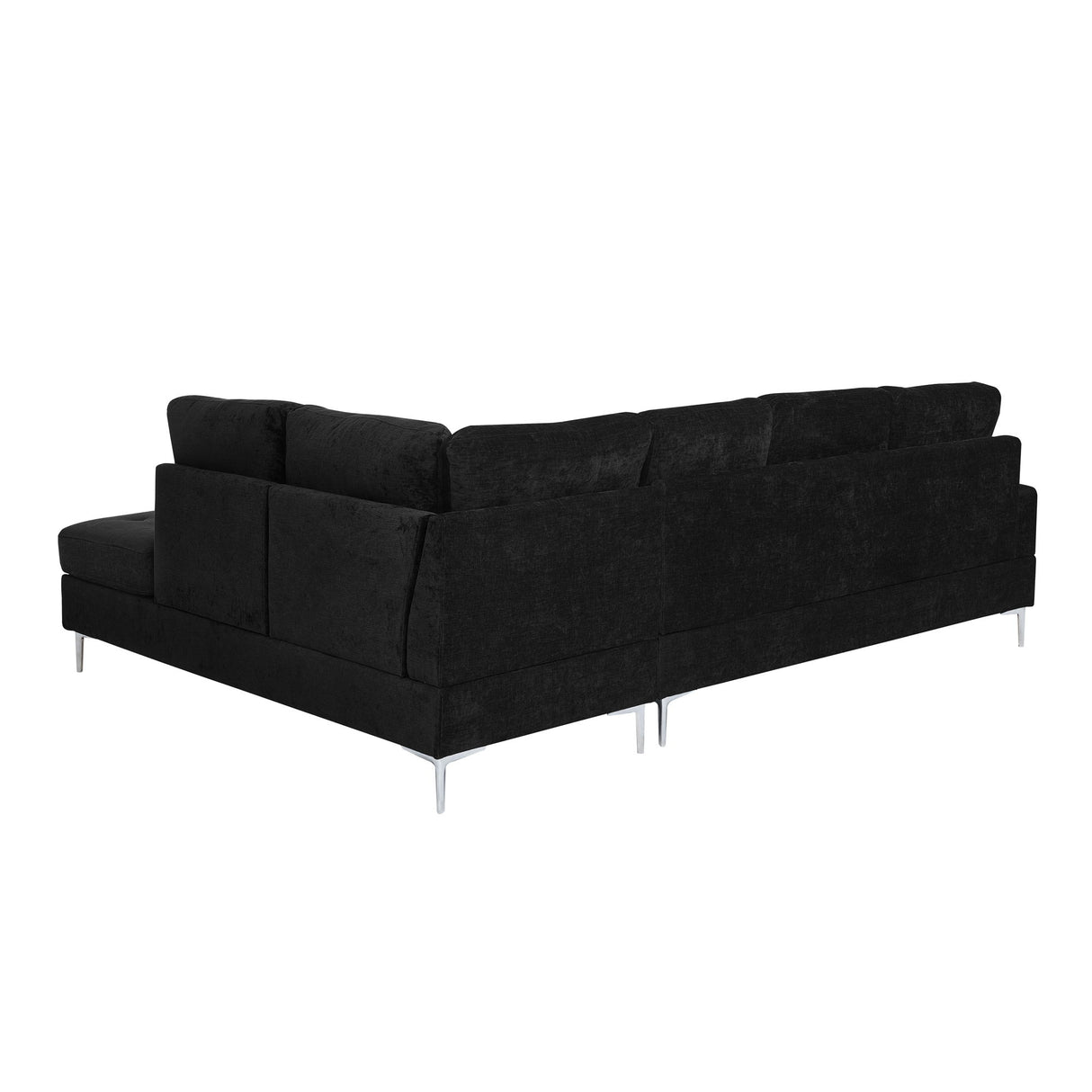 L-Shaped Sectional Sofa With Chaise And Storage Ottoman, Includes 2 Pillows