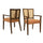 Mid Century Modern Arm Dining Chair Set With Rattan Backrest - Best Buy Furniture