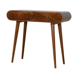 Solid Wood Curved Edge Console Table