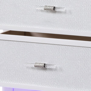Opium - 2 Drawer Nightstand With LED Lights - White