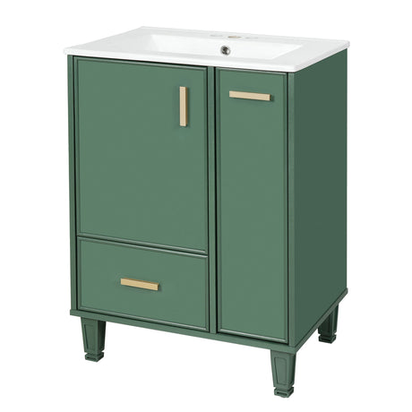 Bathroom Vanity With Sink, Deep Drawer, Door Shelf, 2 Tier Basket - Best Buy Furniture