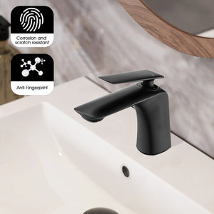 Single Hole Bathroom Sink Faucet with Pop Up Drain