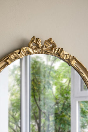 30x1.5x32" Round Wall Mirror with Ornate