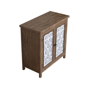 Storage Cabinet, Organizer - Brown Antique White