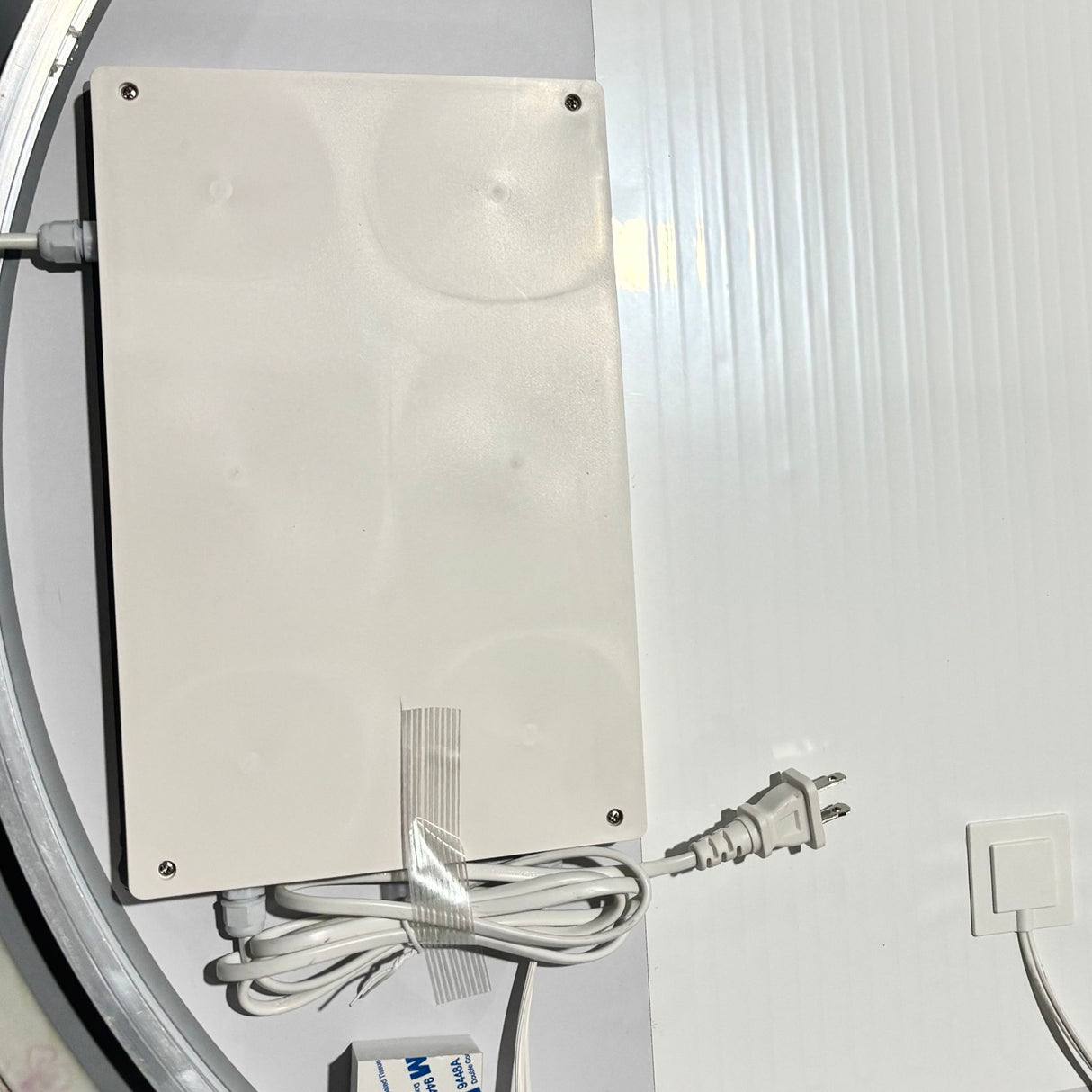 Wall Mounted Bathroom Full Length Makeup Mirror With 3 Color Lighting - Clear