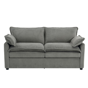 Modern Loveseat Sofa, Upholstered Couch With Side Storage Pockets