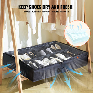 Sturdy Under Bed Shoe Storage Organizer, Set of 2