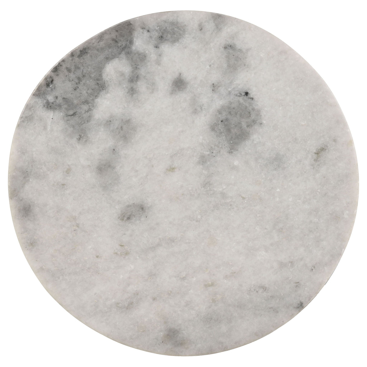 Balboa - Round Accent Side Table With Sculptural Base - White