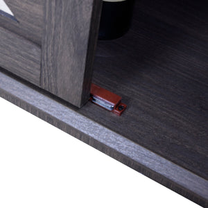 Elegant Sideboard With 2 Acrylic Mirrored Doors, Adjustable Shelf Storage