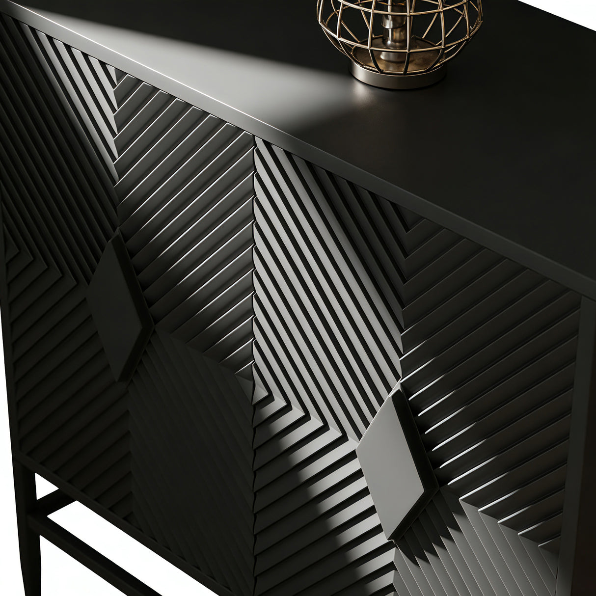 Modern 2 Door Wooden Storage Cabinet Accent Cabinet