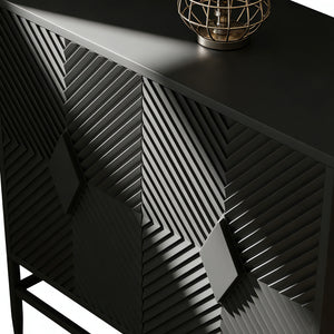 Modern 2 Door Wooden Storage Cabinet Accent Cabinet