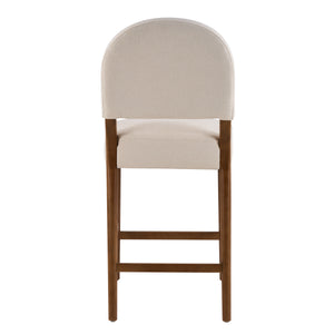26'' Seat Height Fabric & Rubberwood Bar Stool