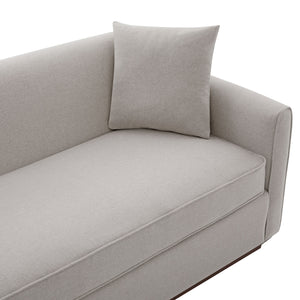 3 Seater Sofa With Wrap Around Armrests And Throw Pillows