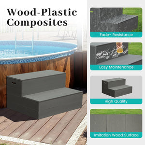 Hot Tub Steps, Universal Spa & Hot Tub Step, Heavy Duty Aluminum Spa Steps