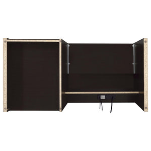 Maxim - 2 Drawer Computer Desk With Lift Top Storage And Power Outlet - Cappuccino
