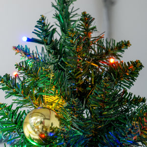 HOMCOM 8ft Tall Pencil Prelit Artificial Christmas Tree