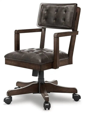 Breckington - Home Office Desk Chair - Dark Brown - Best Buy Furniture