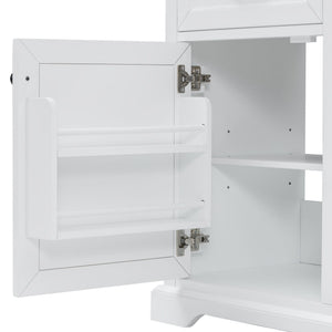 36" Bathroom Vanity With Sink, 2 Tip-Out Drawers, Soft Close Hinges