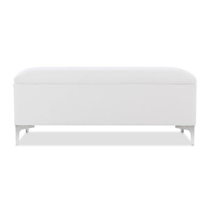 Madelyn - Modern Storage Bench - Bright White Dye