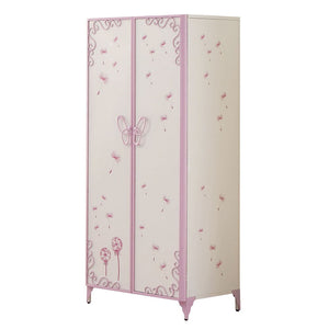 Priya II - Synthetic Leather Purple Wardrobe - Purple / White - Best Buy Furniture