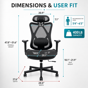 Ergonomic Office Chair with Adjustable Lumbar Support