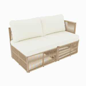 Outdoor PE Rattan Patio Furniture Set with Iron Frame