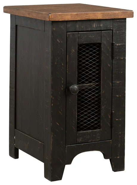 Valebeck - Chair Side End Table - Black / Brown - Best Buy Furniture