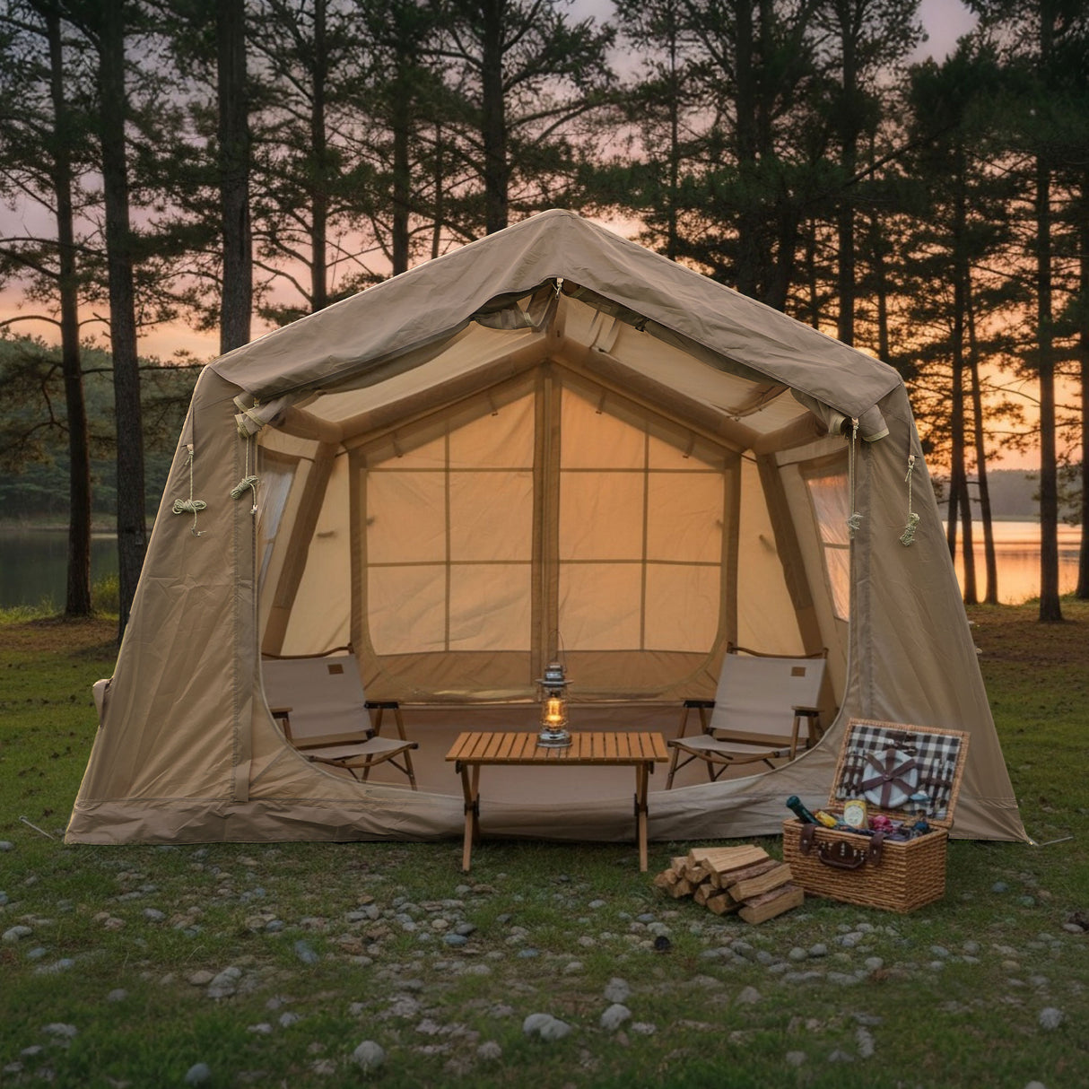8 m² Inflatable Tents for Camping