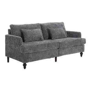 Mid Century Modern Fabric Loveseat Sofa, 2 Seat Upholstered Couch