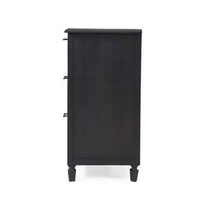 Newell - Cane 3 Drawer Dresser - Dark Gray