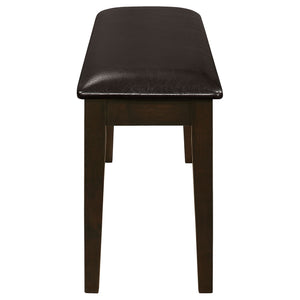 Arvin - 5 Piece Dining Set With Rectangular Table And Bench With Seats - Cappuccino