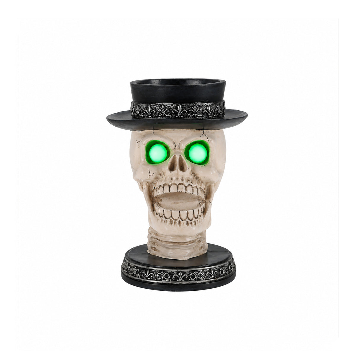 Halloween Skull Candle Holder with Glowing LED