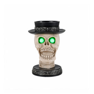Halloween Skull Candle Holder with Glowing LED