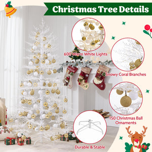 6FT Pre-lit Aspen Fir Artificial Christmas Tree