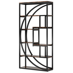 5 Tier Etagere Bookshelf With 8 Open Shelves Organizer For Living Room