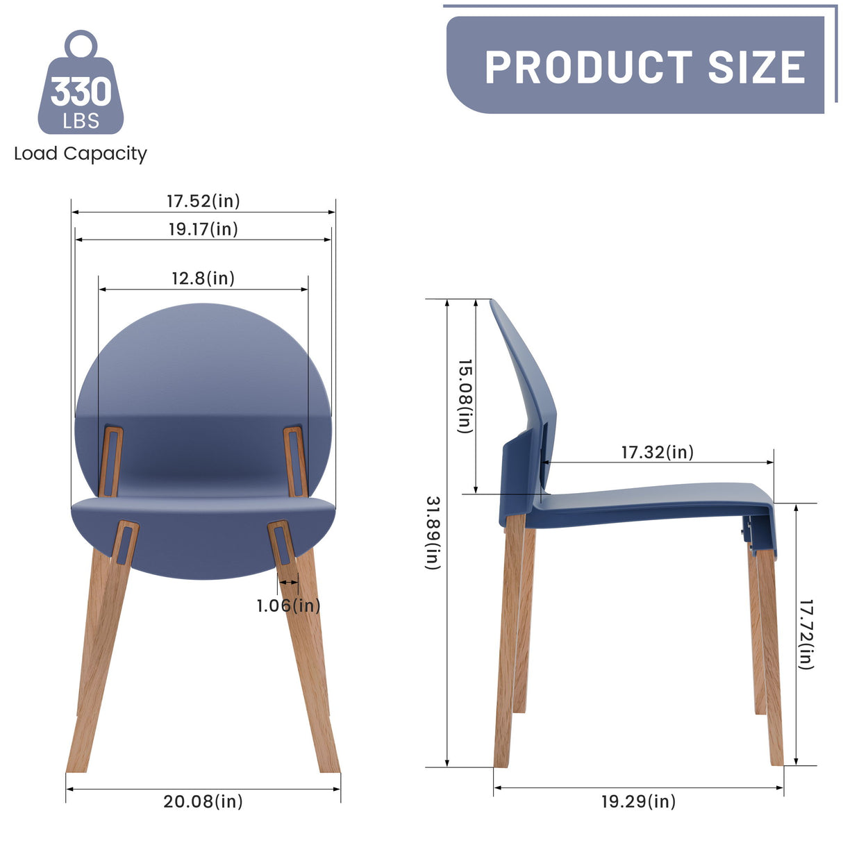4 Piece Set Of Single Chairs With A Design Combining Modern And Traditional Elements